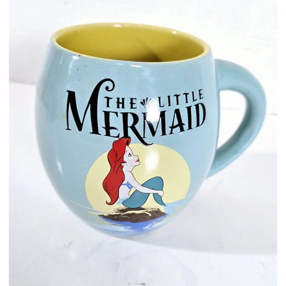 The Little Mermaid Disney Ariel Ceramic Coffee Cup Mug Turquoise 16 oz - Picture 1 of 7